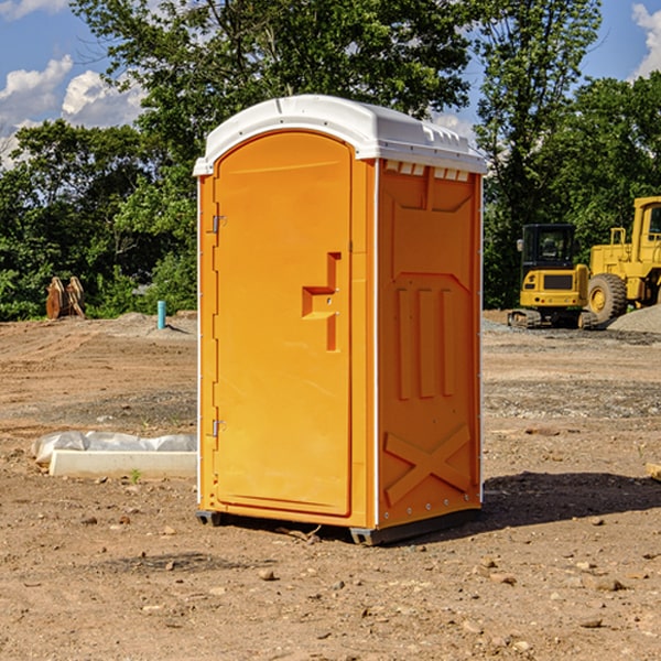 how often are the portable restrooms cleaned and serviced during a rental period in Saylorsburg PA